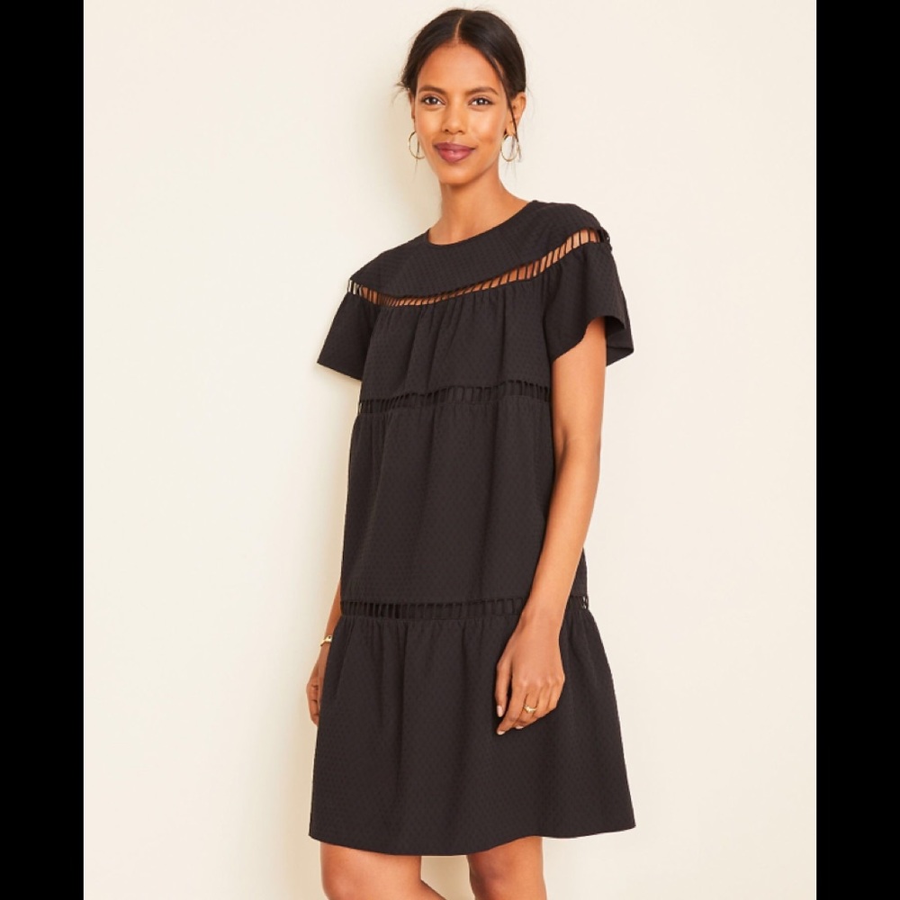 Ann Taylor Black Cutout dress with pockets